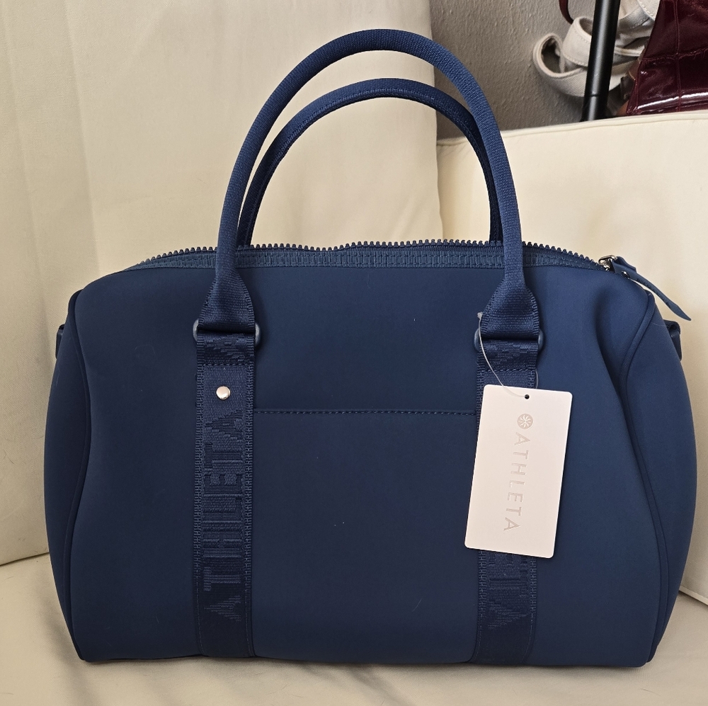 NWT Athleta Diem Speedster Ocean Blue Satchel Gym Bag Tote